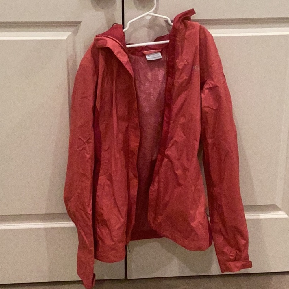 Red Colombia Rain jacket
